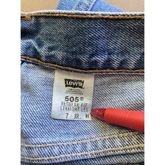 Levi’s 505 Vintage 7 JR M 28x31.5 Denim Jeans Reg Straight Leg Cotton Y2K (2000) - Picture 9 of 10